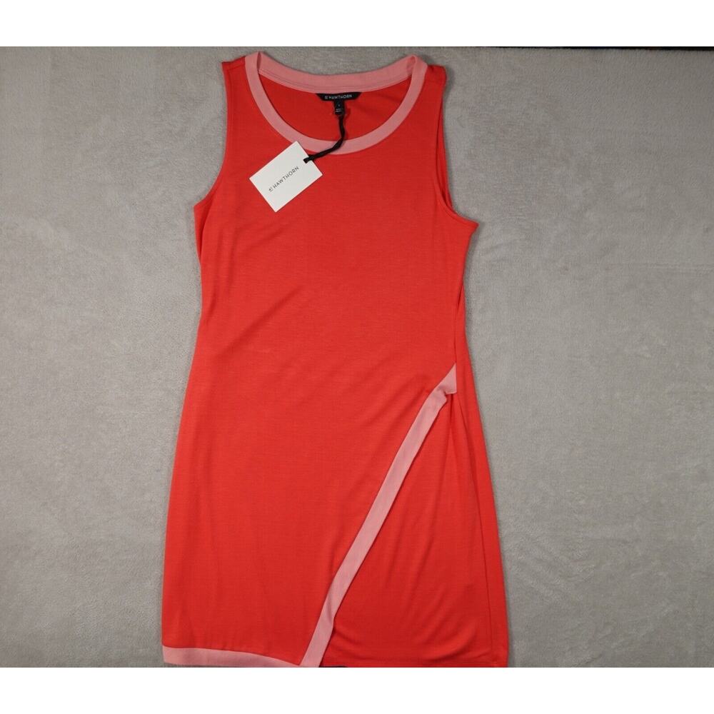 41 Hawthorn Womens Red Round Neck Sleeveless Dress Size L